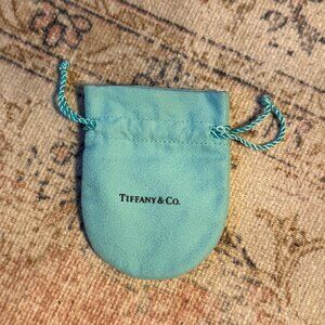 Tiffany & Co Empty Packaging Small Blue Drawstring Closure Jewelry Pouch